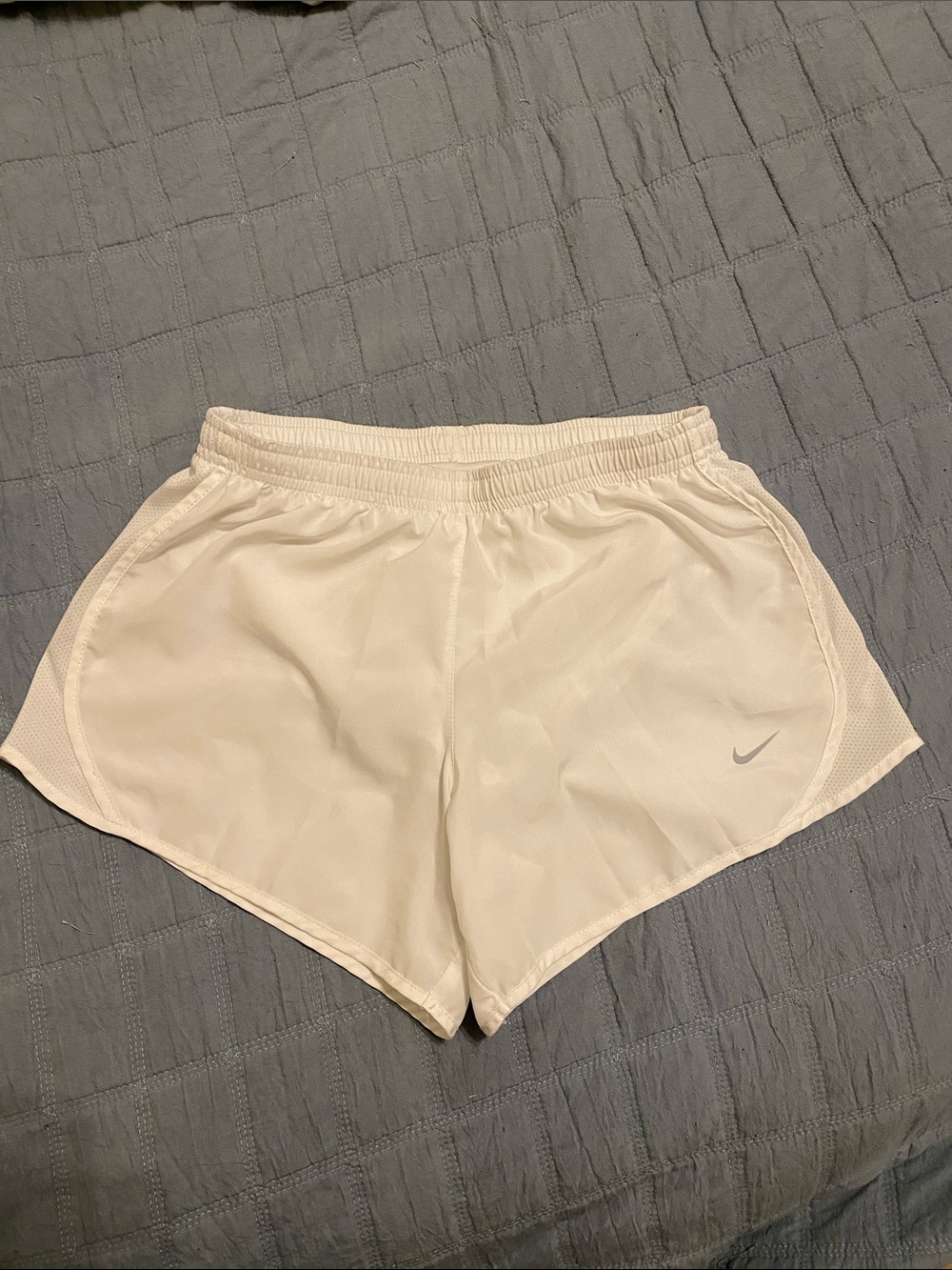 Nike Youth White Athletic Dri-FIT Training Shorts